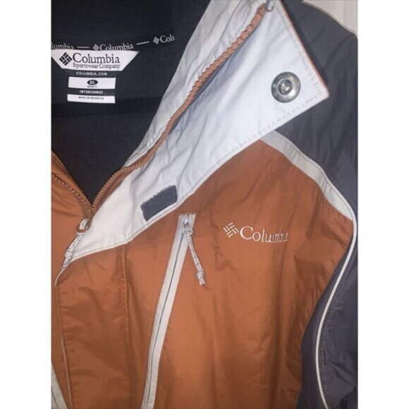 Columbia Sportswear Men's X-Large Gray Orange OmniTech TitaniumWaterproof Jacket - Picture 3 of 8